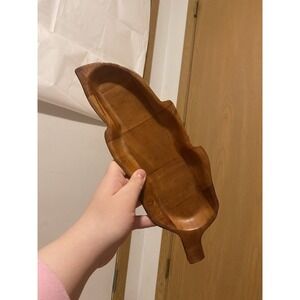 Vintage Bamboo Leaf Plate Tray